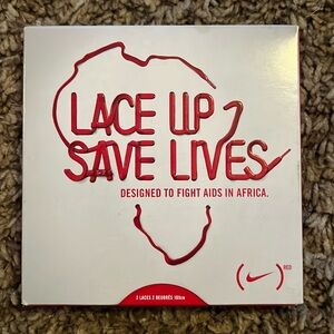 NIKE Lace Up 2 Save Lives Red Shoe Laces 105cm